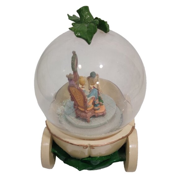 Disney Cinderella 7" Carriage Musical Glitter Snow Globe Prince Charming READ - Picture 5 of 13